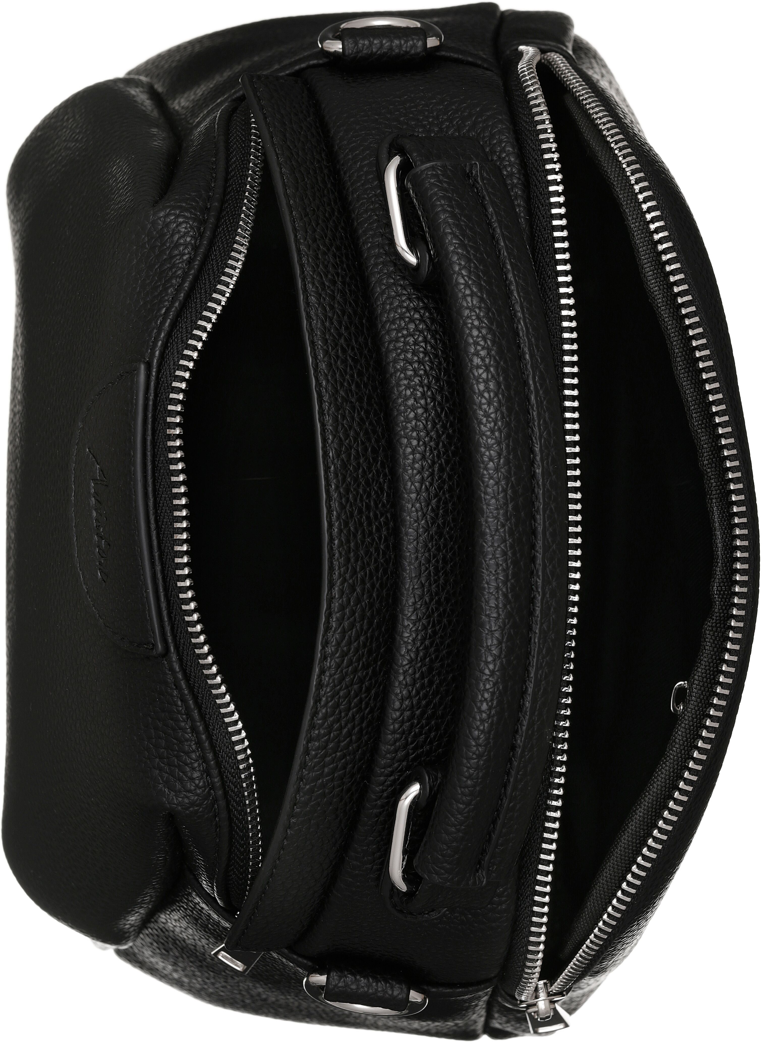 Handtasche ANISTON ACCESSOIRES, Damen, Gr. B/H/T: 23cm x 17cm x 14cm, schwarz, Lederimitat, Taschen Handtasche, Henkeltasche, Umhängetasche - NEUE KOLLEKTION schwarz B/H/T: 23cm x 17cm x 14cm