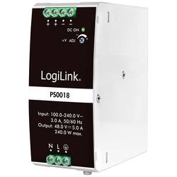 LogiLink PS0018 Hutschienen-Netzteil (DIN-Rail) 48 V 5 A 240 W Inhalt 1 St.