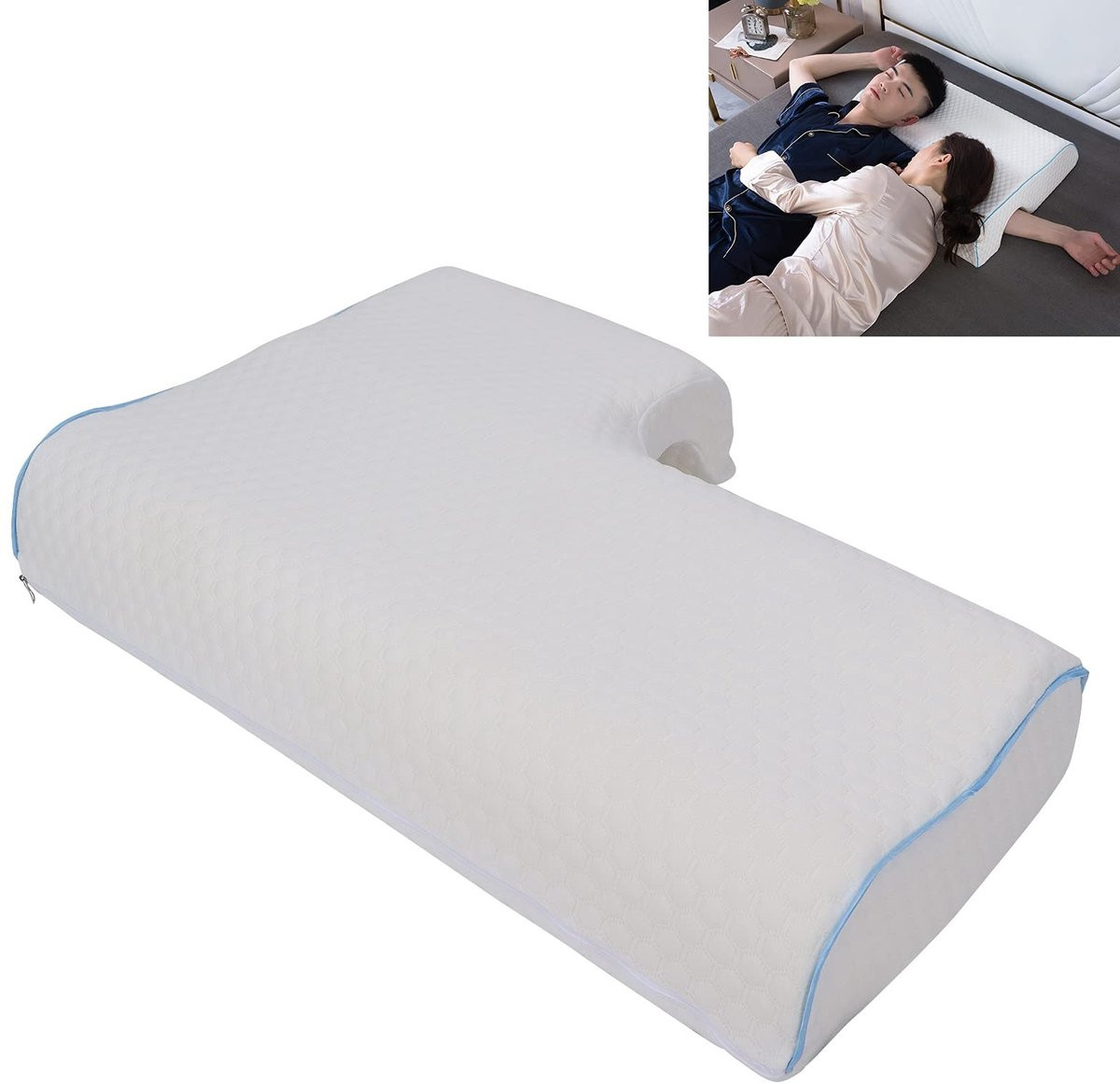 Dailygoods Ademend Slaapkussen van Traagschuim voor Koppels