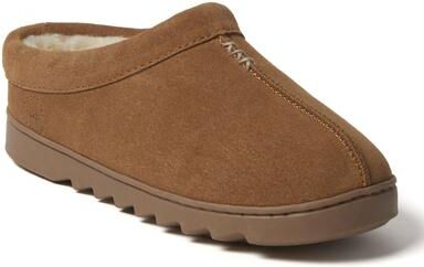 Women's Doreen Genuine Suede Clog by Dearfoams in Chestnut (Size 7 M)