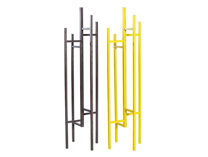 Garderobenständer HOME AFFAIRE Eigen, Kleiderständer, Garderobe, Diele , gelb, B:47cm H:175cm T:47cm, Massivholz, Garderobenständer, Garderobenständer, im skandinavian Design, aus keilverzinkter massiver Buche
