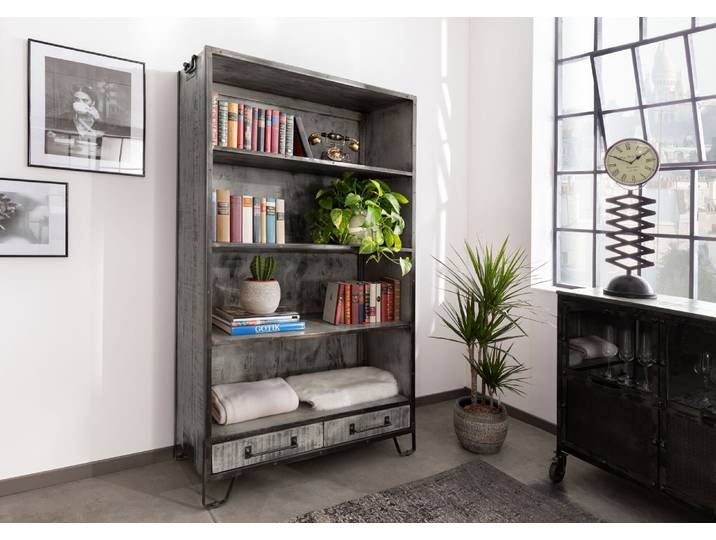 Regal Mango 100x45x180 grau lackiert HEAVY INDUSTRY #113