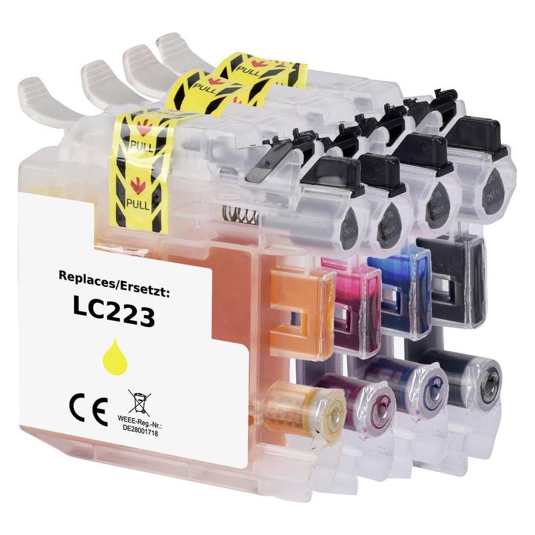 Renkforce Tinte Kombi-Pack ersetzt Brother LC-223 (LC223VALBPDR) Kompatibel Sch (BK, C, M, Y) (RF-5655920)