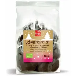 Linea Natura Lebkuchenherzen Zartbitter mit Johannisbeerfüllung bio