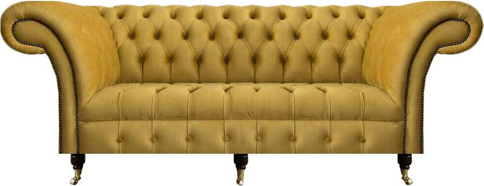 Chesterfield Luxus Dreisitzer Sofa Textiel Polstersofa voor de Woonkamer