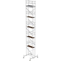 MUNK Günzburger Steigtechnik 154045 Aluminium Rollgerüst Montage ohne Werkzeug Arbeitshöhe (max.): 12.5 m