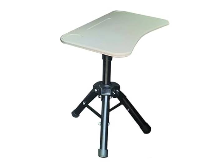 Klappbarer Auto-Essenstablett-Tisch, klappbarer Wohnmobil-Tisch Höhenverstellbar 20–31 Zoll, zusammenklappbar zur Aufbewahrung, geräumige Tischplatte(Beige)