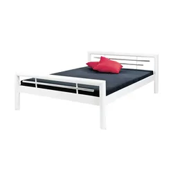 Metallbett   ¦ weiß ¦ Maße (cm): B: 151 H: 75