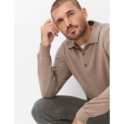 Strickpullover BRAX "Style PASCAL", Herren, Gr. M (50), braun, Strick, 100% Schurwolle, Pullover Strickpullover
