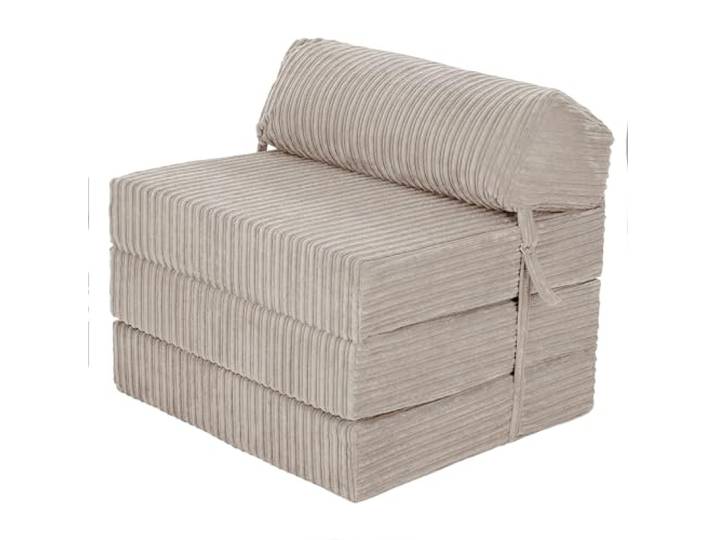 Loft 25 Jumbo Cord ausklappbare Futon Z-Bett Matratze Sofa Wohnzimmer Sleepover Guest bequemen Klappmatratze Gästematratze Ergonomically Designed Futon Z-Bed (Kord Stoff, Nerz)