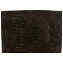 Exner 4er Set Crocostyle Tischset 43 x 30 cm : schwarz 100% Leder Crocoprägung