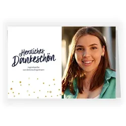 Dankeskarte Jugendweihe: Meine Jugendweihe mit Foto in Weiß