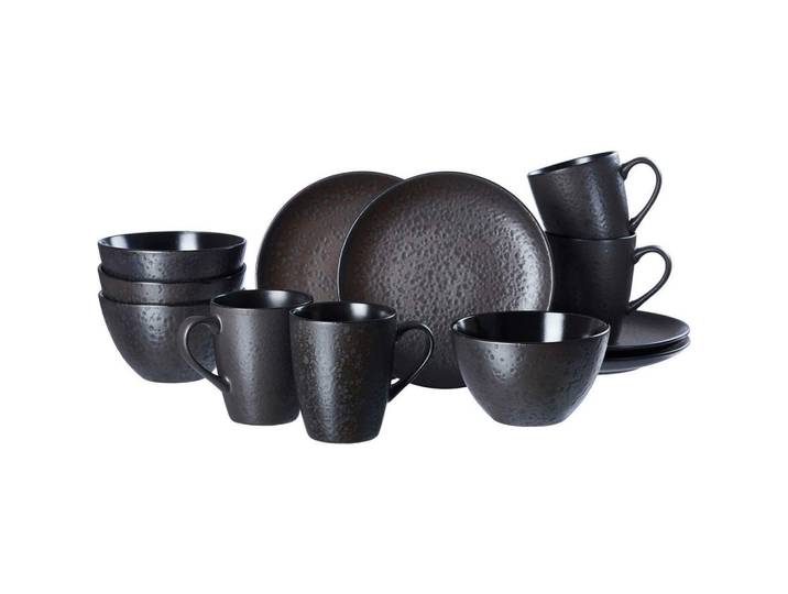 Ritzenhoff Breker Frühstücksservice, Schwarz, Keramik, 12-teilig, Geschirr, Geschirr-Sets, Kaffeeservice
