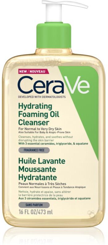 CeraVe Cleansers Hydrating Foaming Oil Cleanser das Reinigungsöl mit feuchtigkeitsspendender Wirkung 473 ml
