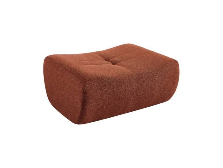 Pouf. repose-pieds pour chauffeuse Sokol bouclette texturée terracotta - Sokol
