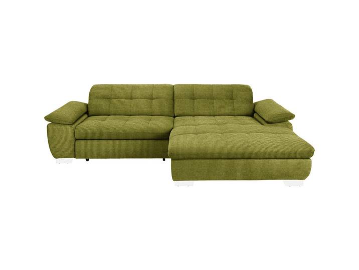 Carryhome Ecksofa, Hellgrün, Metall, Ottomane rechts, L-Form, 265x180 cm, Fussart wählbar, Stoffauswahl, seitenverkehrt erhältlich, Wohnzimmer, Sofas & Couches, Wohnlandschaften, Ecksofas