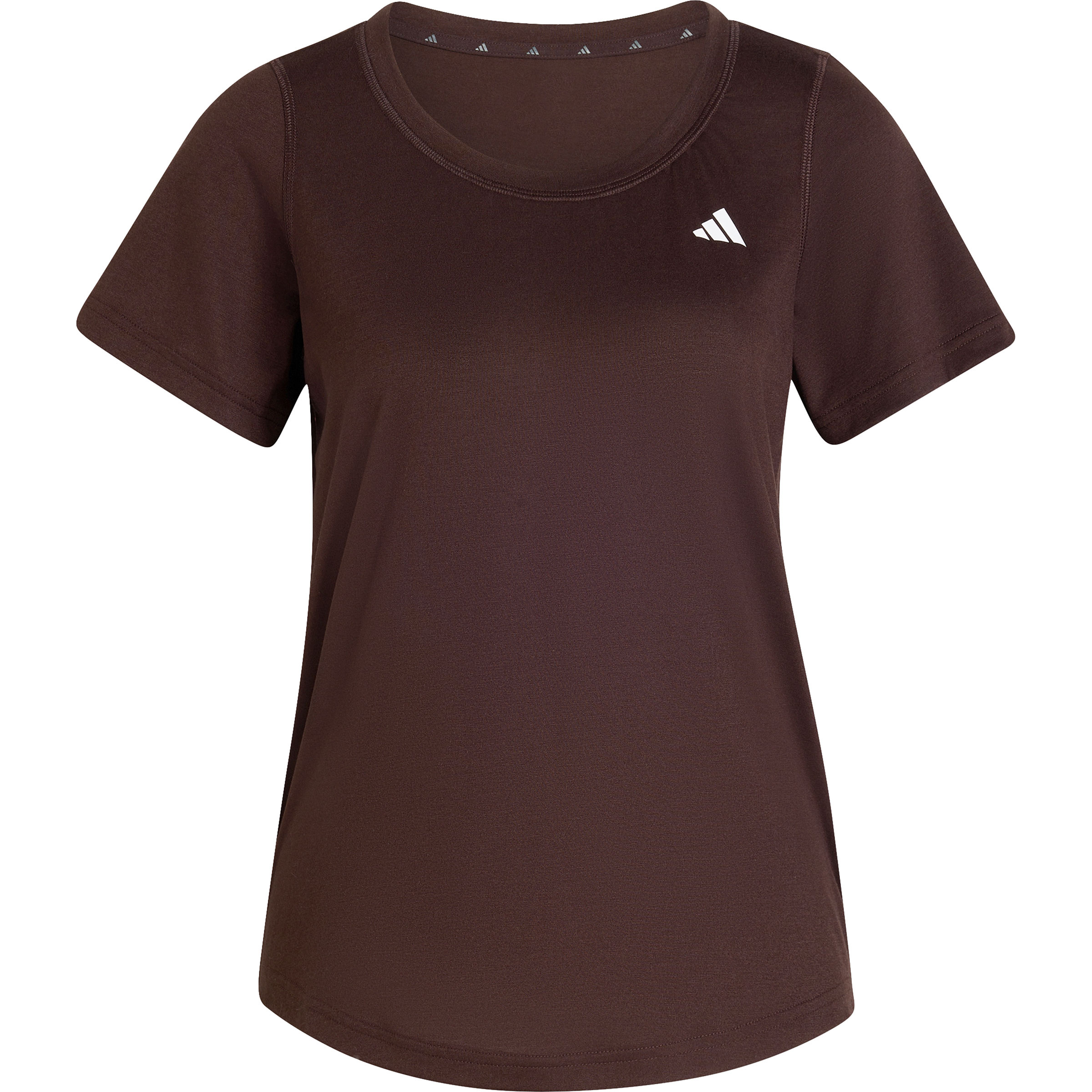 adidas Workout Essentials Scoop Neck Damen T-Shirts braun Größe M Laufen | Trailrunning | Training & Fitness Hautfreundlich