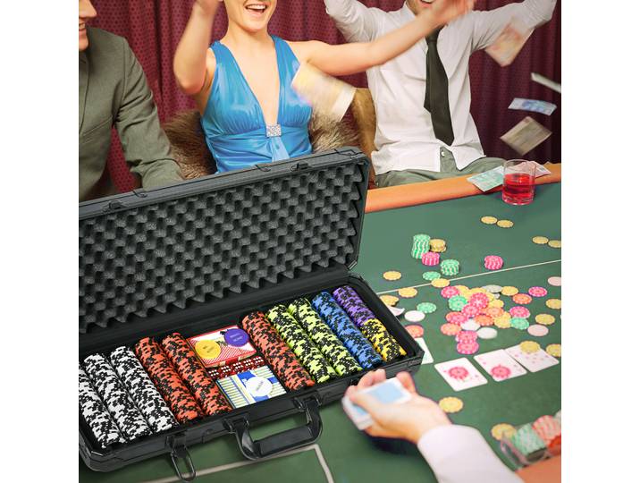 SPORTNOW Coffret Poker 500 Jetons 5 Dés 2 Cartes