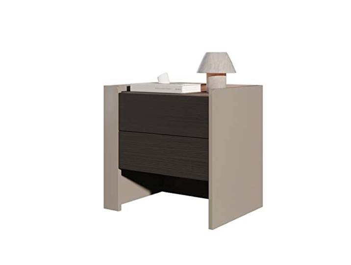 YCCHAH Bett mit Stauraum Nordischer kreativer Nachttisch-Schrank Schlafzimmer-moderner einfacher Innennachttisch-Doppelschubladen-Nachtschrank Desktop(A)
