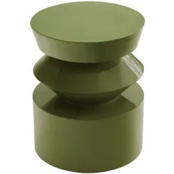 Oviala Business Olivgrüner Beistelltisch, lackiert, 40 cm Durchmesser