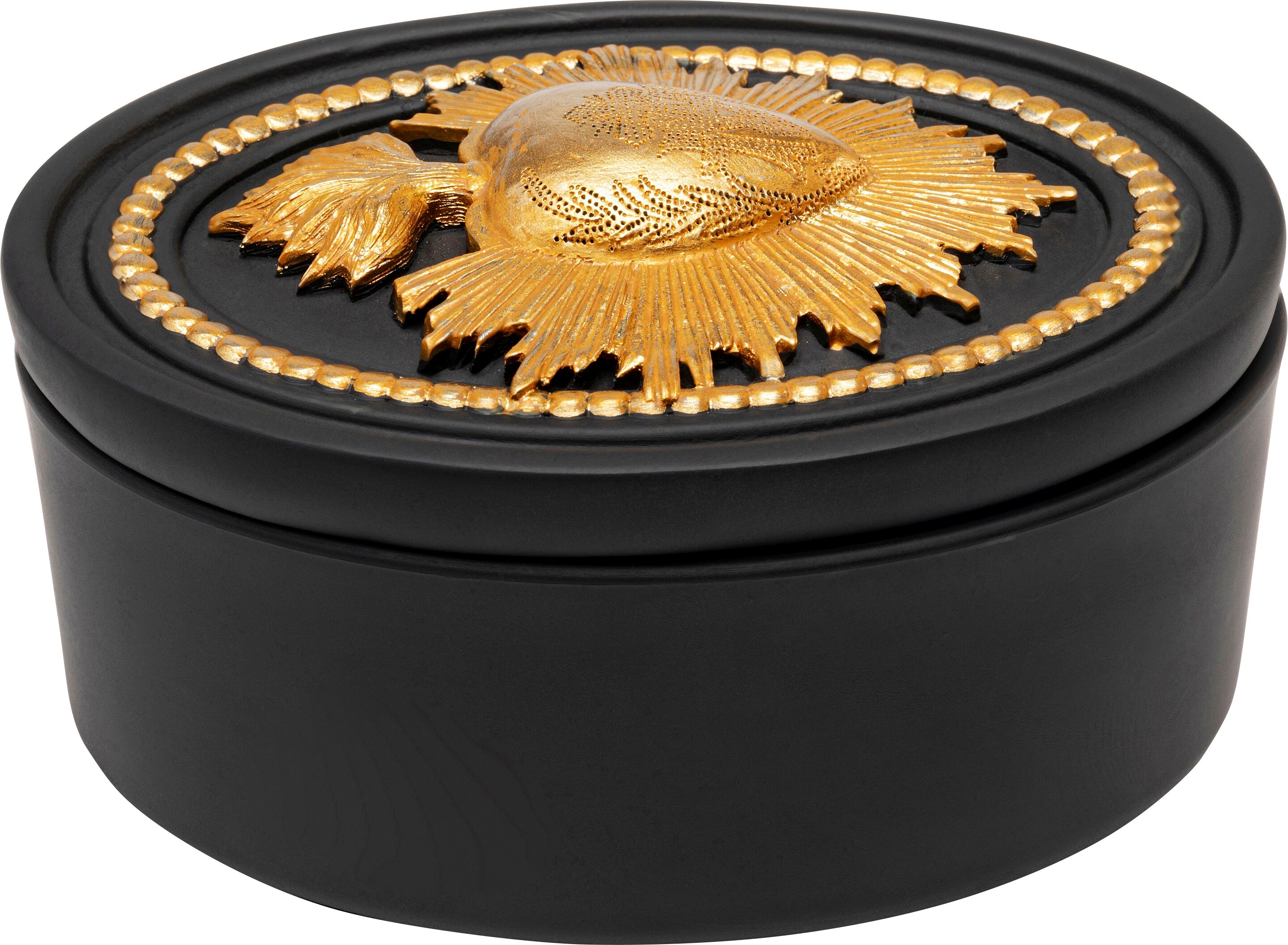 Dose KARE DESIGN "Dekodose", schwarz, B:15cm H:8cm T:11,5cm, Polyresin (Kunststein), Aufbewahrungsboxen, Dose, ideal für Schmuck, Schlüssel, Kleingeld, Haargummis u.a. Kleinteile