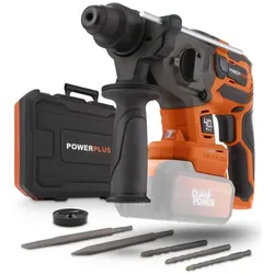 Powerplus, Bohrmaschine + Akkuschrauber, Dual Power Bohrhammer bürstenlos 40V - exkl. Akku und Ladegerät - 5 Acc. (Bohrhammer, Schlagbohrmaschine)