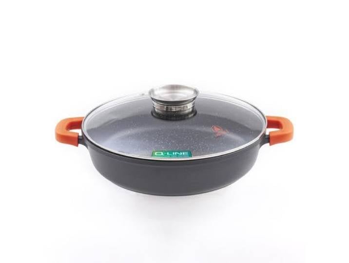 Sautoir noir 36cm revêtement céramique - \ RobuCook\ Grande capacité 9\,5 L\, aluminium moulé\, céramique sans PFOA/PFAS\, poignées anti-chaleur\, induction\, 8 à 10 personnes