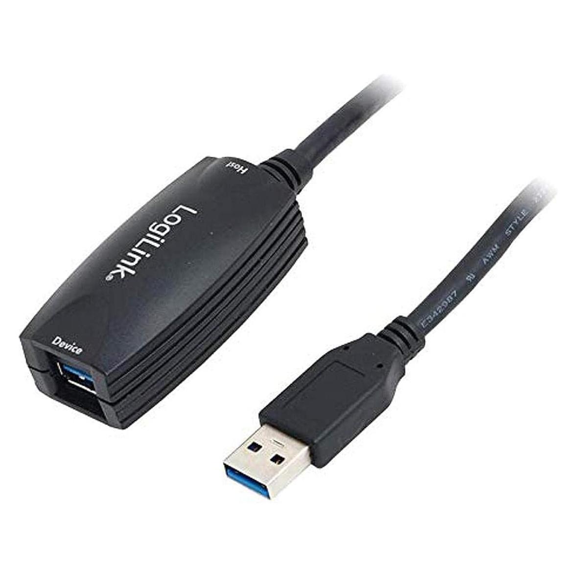 LogiLink USB A - USB A (5 m, USB 1.1, USB 2.0, USB 3.2 Gen 1) (UA0127)