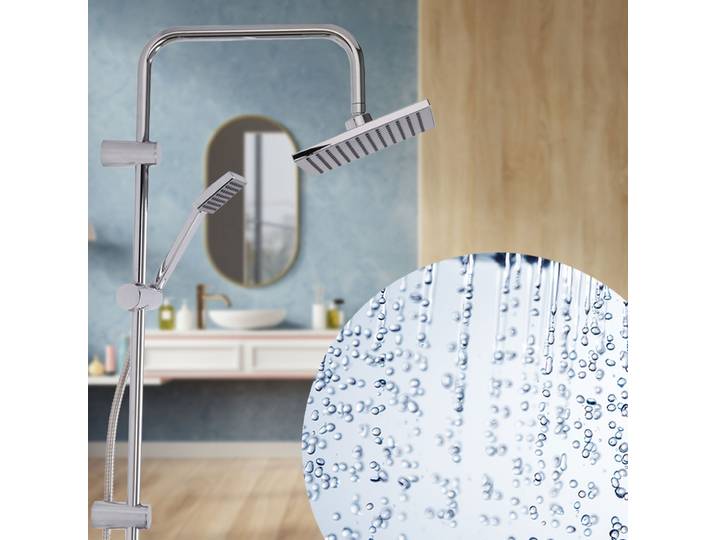 Regendusche, Chrom, Set mit Brausekopf und Halterung