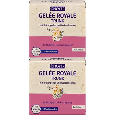 Hoyer Gelee Royale+Blütenpollen+Weizenk.Trinkamp. 2x 2x10x10 ml Trinkampullen
