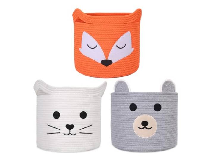 ACOHSY Kallax Lot de 3 paniers de rangement pour jouets 30 x 30 x 30 cm