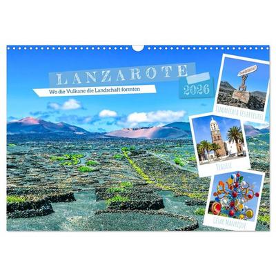 Lanzarote - Wo die Vulkane die Landschaft formten (Wandkalender 2026 DIN A3 quer), CALVENDO Monatskalender