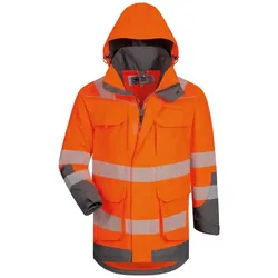 Warnschutz Regenparka - XXL - orange/grau