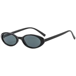 Ovale Sonnenbrille im Vintage-Look - Dark purple Black-Black