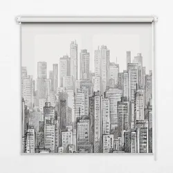 INNENROLLO - Fensterrollo - Rollo - 150x140 cm - Stadt