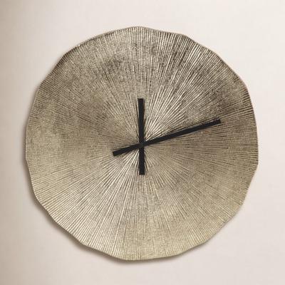 Value Selection 16 Inch Gold Metal Wall Clock With Sunburst Texture Modern Minimalist Decor 16 Inch Gold Metal Wall Clock With Sunburst Texture Modern Minimalist Decor
