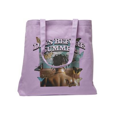 Rucksack MISTERTEE "MisterTee Unisex Days Before Summer Oversize Canvas Tote Bag", Gr. onesize, onesize, lila, Rucksäcke Rucksack
