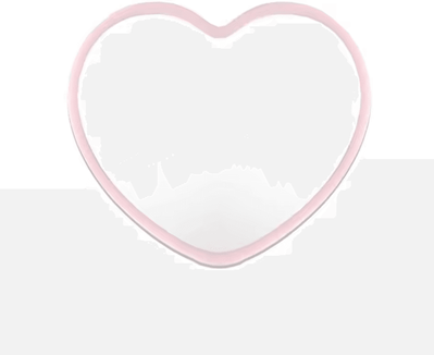 Inspire Curations Heart Shaped Mini Makeup Mirror Cute Portable Handheld Beauty Mirror pink