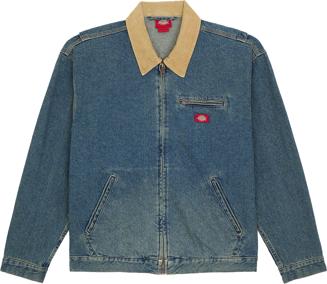 Dickies Men's Denim Painter Jacket Khaki Tinted Blue M