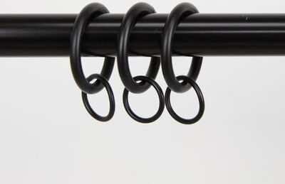 InStyleDesign Black 1 inch Curtain Rings (Pack of 10) - n/a