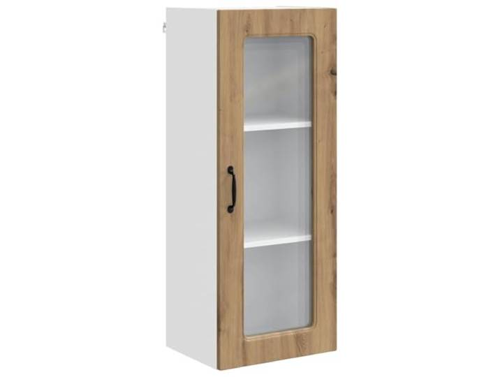 fsahslih Küchen Wandschrank Oberschrank Holzwerkstoff 40 x 31 x 100 cm Schlanker Hängeschrank für Küche und Essbereich bietet viel Stauraum auf 3 Ebenen für Teller, Tassen und Kochutensilien.