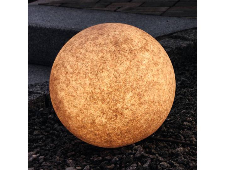 Heitronic Leuchtende Dekokugel Mundan, 30 cm, terracotta Mundan, terracotta, Kunststoff, Modern