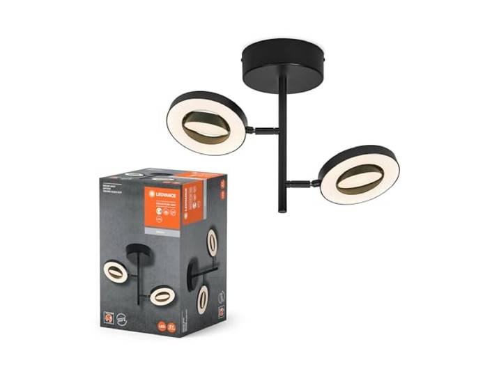 LEDVANCE DECOR SPOT SATURN, 21W, 465lm, schwarz, Spotleuchte, verstellbare Köpfe, vielseitig anwendbar, Innenraumspot, 3-stufige Farbtemperaturregulierung, hochwertiges Gehäuse
