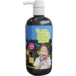 Boti Natürliche Gesichts- und Fingerfarbenflasche mit Pumpe – Schwarz, 1 l