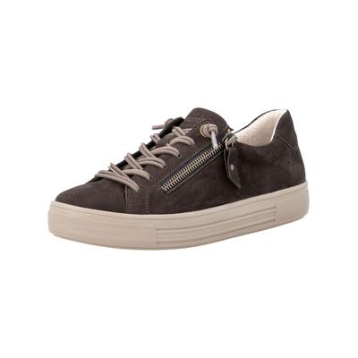 Plateausneaker REMONTE "Remonte Sneaker Leder", Damen, Gr. 37, Textil, dunkelbraun, Leder, Schuhe Plateausneaker