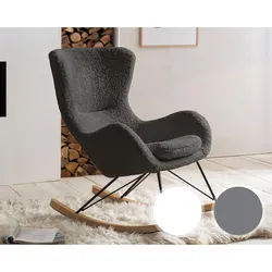 SalesFever »Wool« Schaukelstuhl weiss / 75x106x102 cm