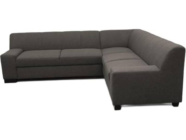 DOMO. collection Collection Norma Ecksofa, Sofa in L-Form, Eckcouch, 212 x 247 x 74 cm, Polsterecke in Schlamm, schalmm, 247/212 cm