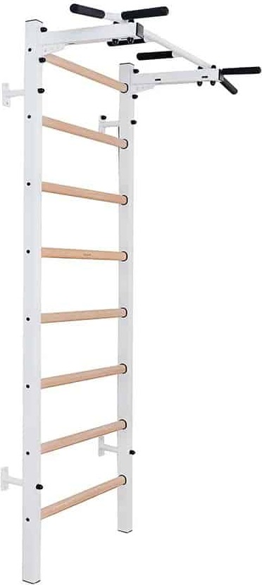 Sprossenwand 221W mit Klimmzugstange, 67 cm breit, 2,40 m hoch, bis 150 kg