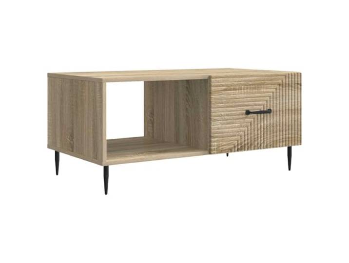 Couchtisch, rechteckig, Sonoma, 90 x 50 x 40 cm, Holz, Technik, Füße aus Metall