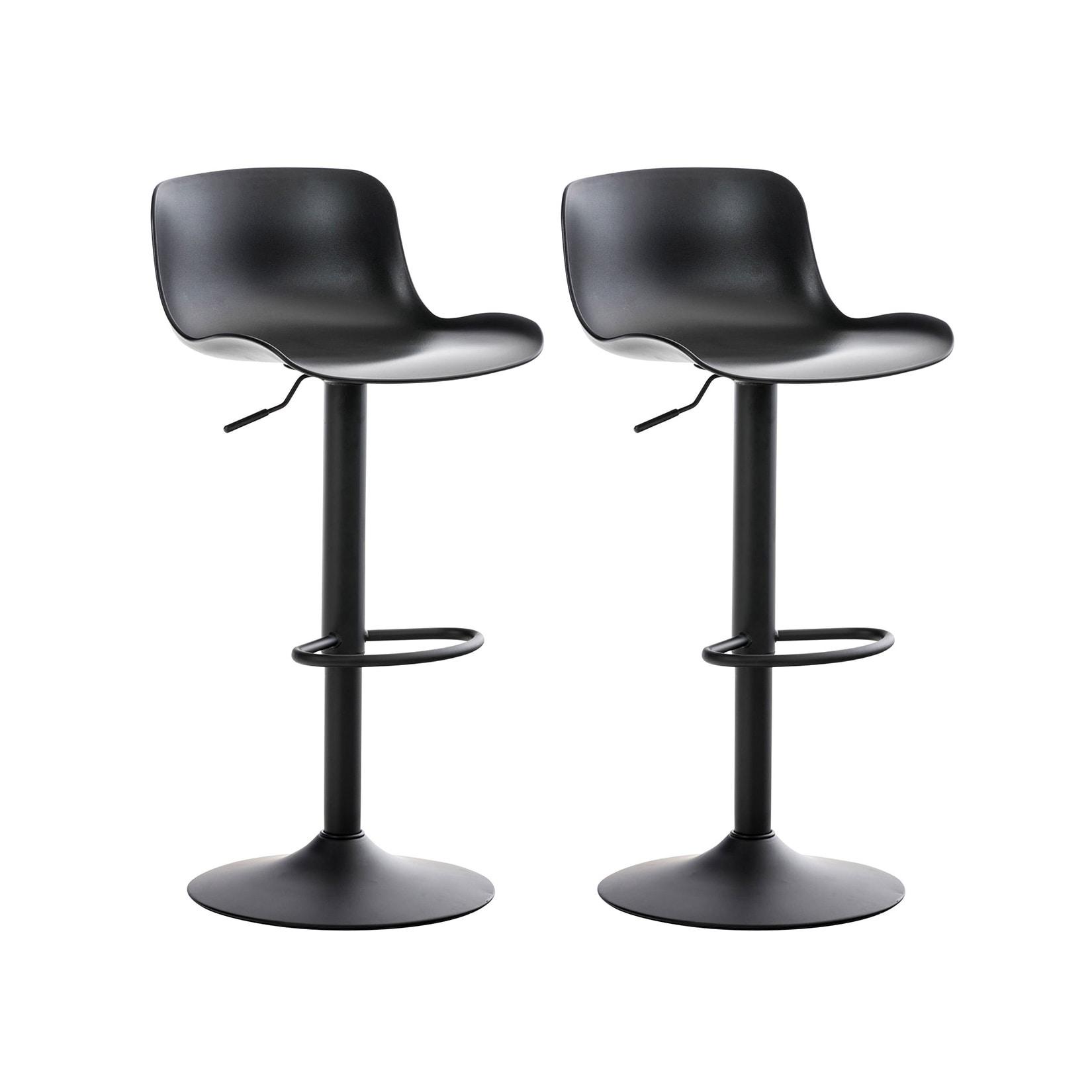 CLP 2er Set Barhocker Almada Farbe: schwarz